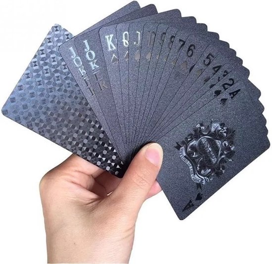 Speelkaarten - Waterdicht - 56 Kaarten - Zwart - Volwassen - Pokerkaarten - Kaarten - Kaartspel