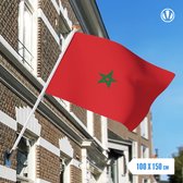 Vlag Marokko 100x150cm - Glanspoly
