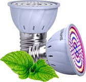 Groeilamp LED 4 watt E27 80LED | Kweeklamp met roze licht, bloeilamp, grow light, led groeilamp