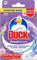Duck (wc eend) Lavendel fresh discs starter pack 1 houder + 1x6 navulling