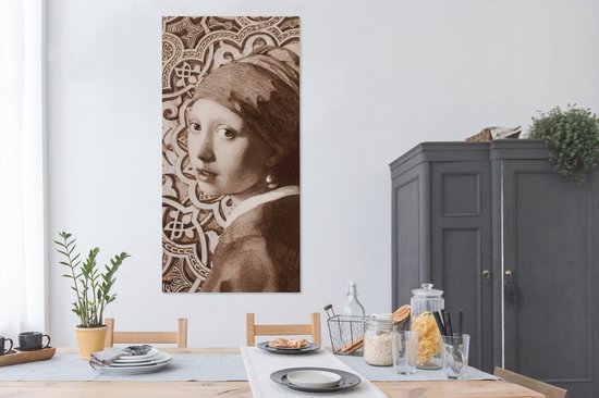 Peinture sur toile Fille à la perle - Vermeer - Motifs - 80x160 cm - Déco Décoration murale