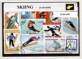 Ski sport – Luxe postzegel pakket (A6 formaat) : collectie van 25 verschillende postzegels van ski sport – kan als ansichtkaart in een A6 envelop - authentiek cadeau - kado - gesch