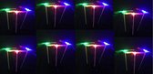 Afschiet Propeller Helikopter met LED Licht | Lightning Flying Stick | 24 stuks | Groen & Roze & Geel