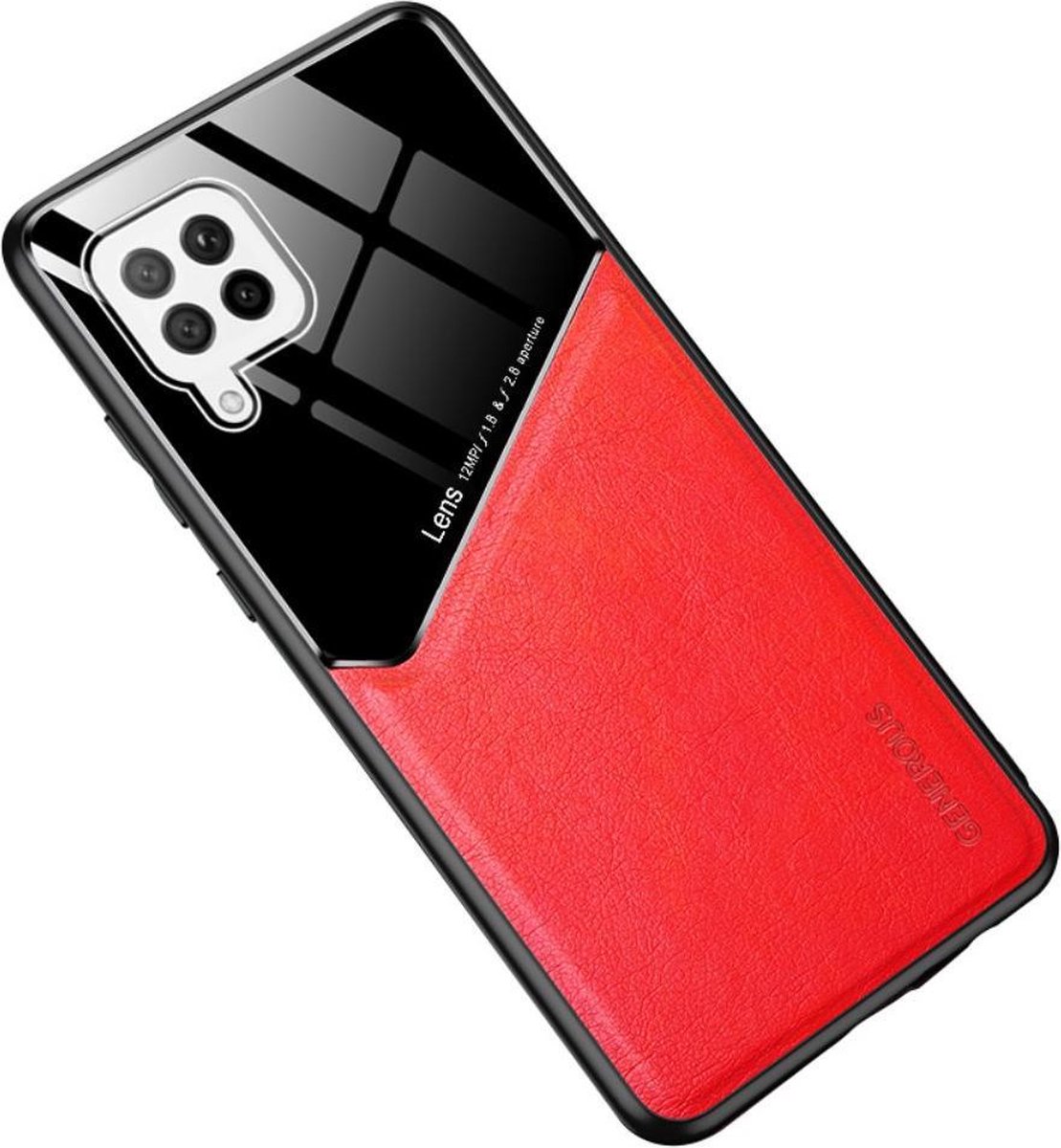 Rode hard cover Samsung Galaxy A42 geschikt voor magnetische autohouder