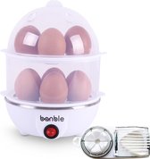 Banble eierkoker 14 eieren- Eierkoker electrisch 2 lagen- Incl eiersnijder + gratis E-book
