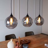 Dimehouse Industrieel Hanglamp Fynn - 3-lichts - Smokey Glass