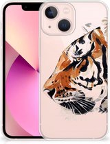 Silicone Case iPhone 13 mini Telefoonhoesje Tiger