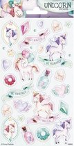 stickervel Unicorn meisjes papier 23 stuks