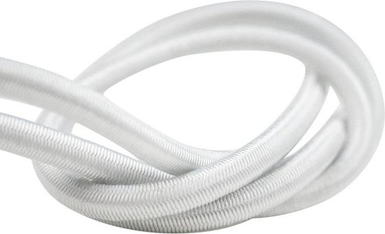 Afdekzeilwinkel - Elastisch koord 4mm wit op rol - 25 meter — afbeelding 3