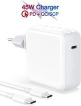 PowerCharger 45W PPS USB-C Oplader voor Samsung Galaxy Tab A7 (2020) / Tab S7 / Tab S7 Plus / S7 Lite - Inclusief USB-C Kabel van 1 Meter