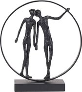 Rasteli Decoratief beeld "Circle of Love" Metaal Zwart L 33,5 B 8.5 x H 37 cm