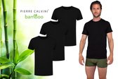 Bamboo Essentials - T Shirt Heren - Ronde Hals - 3 Stuks - Zwart - XL - Bamboe - Ondershirt Heren - Extra Lang - Anti Zweet T-shirt Heren