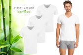 Bamboo Essentials - T-Shirt Heren - V Hals - 3 Pack - Wit - M - Bamboe Ondershirt Heren - Extra Lang - V-Neck - Anti Zweet T-shirt Heren