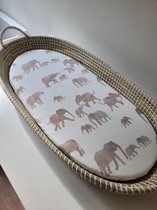 RiFresh - matras voor verschoonmand Kwantum - met olifanten hoesje - 2 cm dik | EXCL mandje