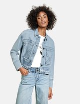 TAIFUN Dames Denim jack met zijsplitten