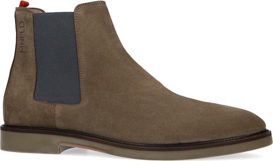 Manfield - Heren - Taupe suède chelsea boots - Maat 42 | bol.com