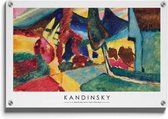 Walljar - Wassily Kandinsky - Landscape With Two Poplars - Muurdecoratie - Plexiglas schilderij