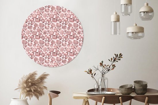 WallCircle - Peinture - Peintures Ronds Aquarelle Imprimé Panthère - Multicolore - 150 X 150 Cm