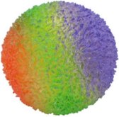 stuiterbal met licht junior 6,5 cm groen/rood/paars