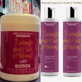 BraziliCious Kit Curly Power 500 ml Duo Keratine Verzorgingspakket