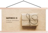 Posterhanger incl. Poster 120x60 cm - Schoolplaat - Kerst - Cadeau - Quote - Textielposter - Blanke latten