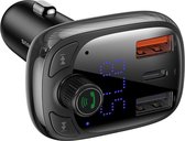 InAuto FM Transmitter | Bluetooth FM Transmitter Auto MP3-Player Handsfree Wireless Radio Audio Adapter met USB Disk/SD Kaart - Quick Charger 4.0 - Zwart