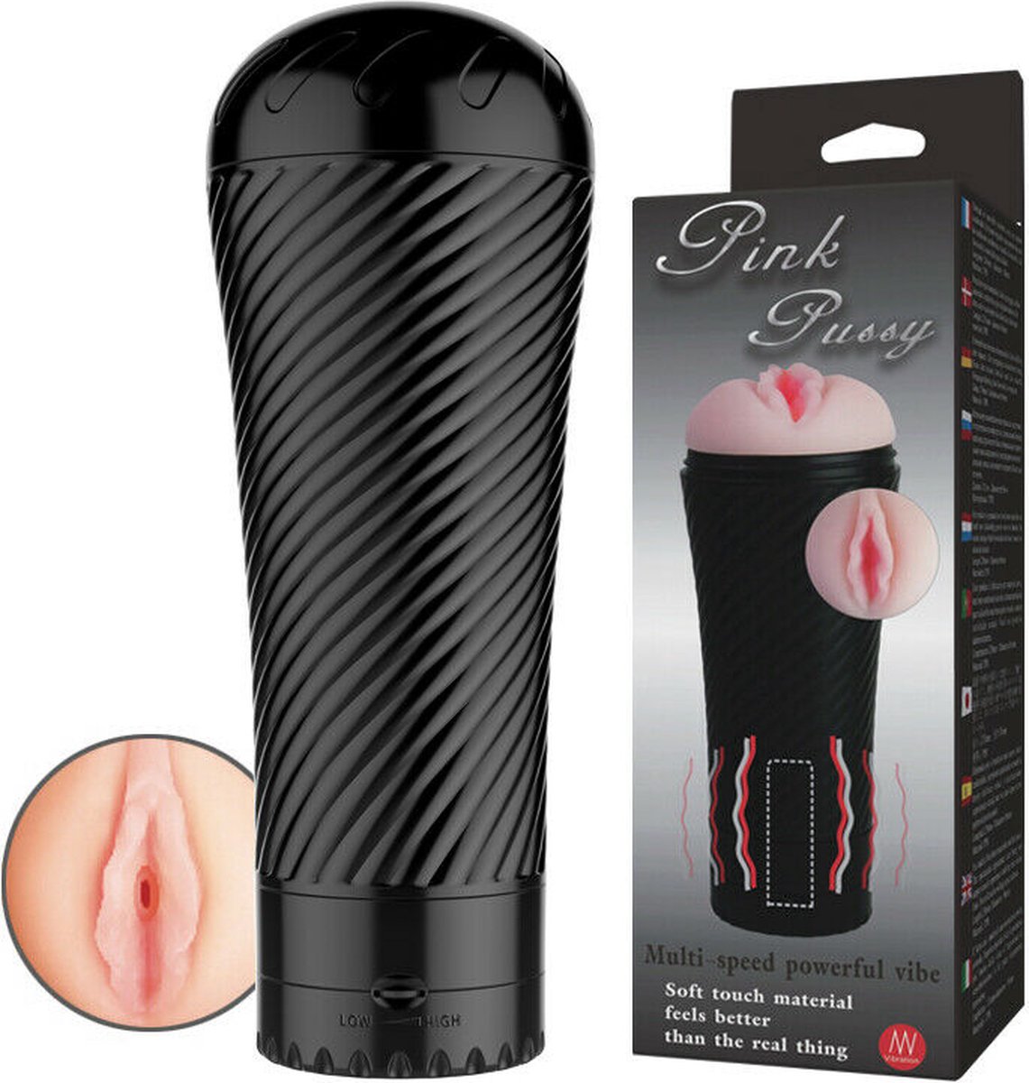 Goedkoopste Vibrerende Kunstvagina - Pink Pussy - Pocket Pussy - Masturbator