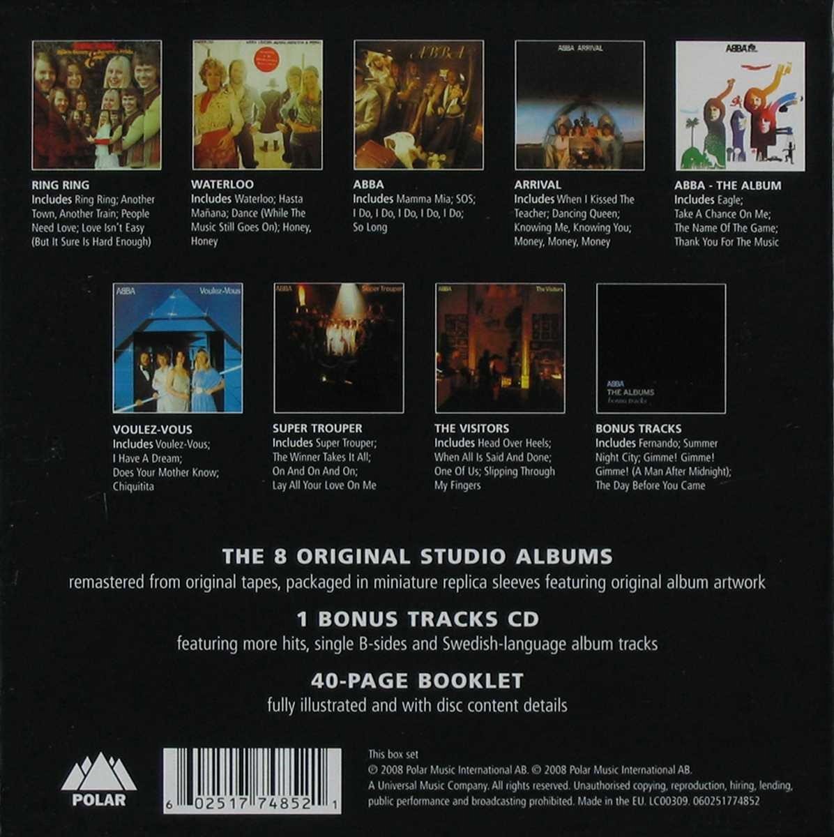 ABBA The Albums - 9 CD box met 8 studioalbums en bonus CD | bol ABBA The Albums - 9 CD box met 8 studioalbums en bonus CD | bol