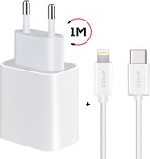 WISEQ - iPhone Lader - 20W Snellader Inclusief 1 METER Lightning kabel - Wit