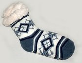 Kinder wintersokken Blauw grijs / wit maat 27 - 31