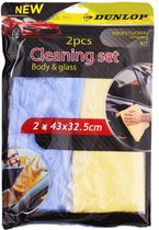 Dunlop Auto schoonmaak set - Geel / Blauw - Kunststof - 2 x 43 x 32,5 cm - Zeemset - Interieur - Elektrisch - Boot