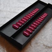 Press-on nagels 'Berry Red' - Presson nagels - Nepnagels - Handgemaakt - Perfecte kwaliteit - Plaknagels - Press-on nails - Kunstnagels - 24 stuks
