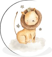 WallCircle - Tableau - Kroon De Lion Etoiles Et Xxl - Multicolore - 120 X 120 Cm