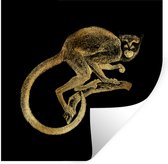 Stickers muraux - Film autocollant - Vintage - Singe - Goud - 50x50 cm - Film adhésif - Stickers muraux chambre enfant - Papier peint autocollant - Papier peint autocollant - Film autocollant