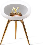 Le Feu Bio Ethanol Haardvuur - White Ground Wood Low Gold