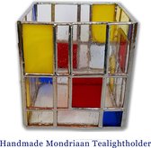 Tiffany waxinehouder Mondriaan look- mondriaan look- waxine houder-