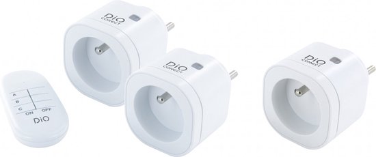 DiO Connect – 3 Prises intelligentes avec Télécommande - Wifi + 433,92MHz  DiO 1.0. –... | bol.com