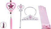 Het Betere Merk - prinsessenjurk meisje - Prinsessen speelgoed meisje - Prinsessen Speelgoed 3 jaar - Tiara + Toverstaf - voor bij je prinsessen verkleedkleding