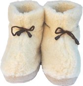 Woolwarmers MAAT 40 Unisex Wollen Sloffen pantoffels off-white wol