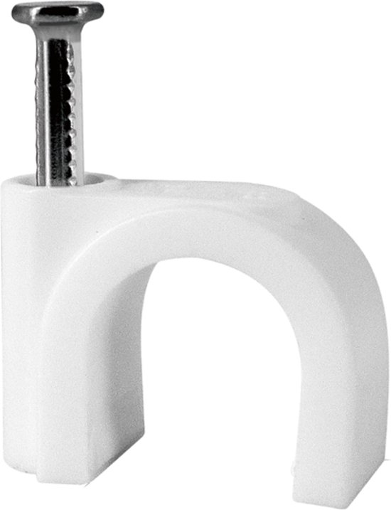 Kabelclip – Spijkerclip – Kabelklem – Kabelhouder – 6 mm – 100 stuks – Wit – Allteq