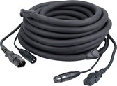 DAP Audio - Combikabel DMX en IEC Euro - Zwart - 1,5 meter