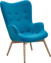 Liv's Oppundern Fauteuil - Modern - Blauw - Metaal - 80 cm x 99 cm x 92 cm