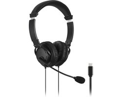 Kensington USB-C Hi-Fi Hoofdtelefoon met Noise-Cancelling Microfoon - Zwart