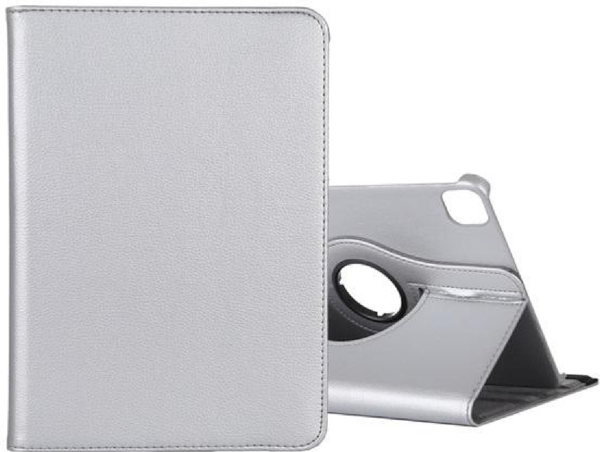 Geschikt voor iPad Air 4 10.9 (2020) Multi Stand Case - 360 Draaibaar Tablet hoesje - Tablethoes Zilver