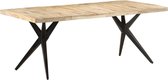 Eettafel 200x90x76 cm ruw mangohout