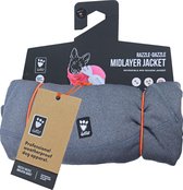 Hurtta - Hondenjas - Razzle Dazzle midlayer jacket - Blackberry - Ruglengte 65 cm