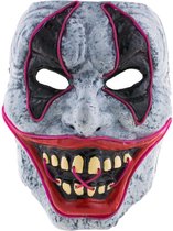 Masker scary clown met licht PVC