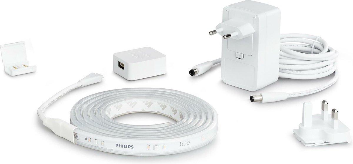 huiselijk Vesting vertraging Philips Hue Lightstrip Plus basis 2 meter- Wit en gekleurd licht - Wit -  20W -... | bol.com