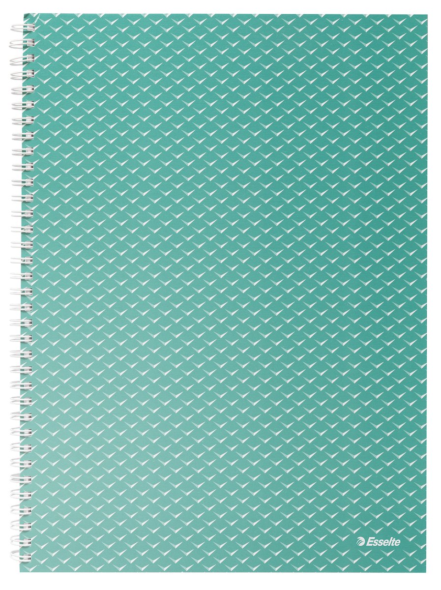 Esselte Colour'Breeze Spiraalgebonden A4 Notitieboek - 80 Geruite Vellen - Groen