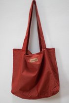 Naami: Mombag roestrood | Ruime tas met twee binnenvakjes / luiertas/ grote tas/ strandtas /werktas/mom bag/totebag/ tote bag